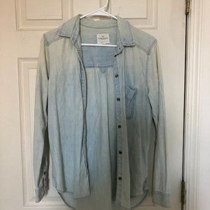 Chambray Long Sleeve Shirt American Eagle